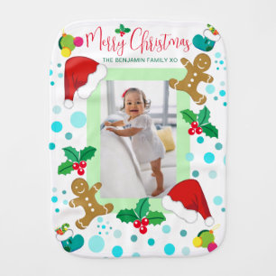 Christmas Baby Burp Cloth