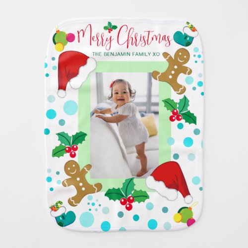 Christmas Baby Burp Cloth