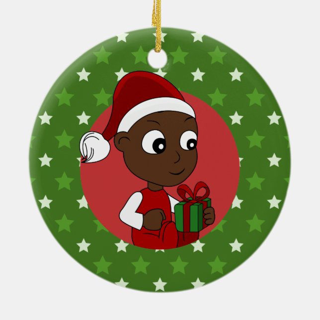 Christmas baby cartoon ceramic ornament (Back)