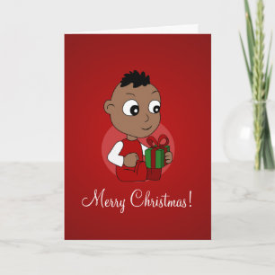 Christmas baby cartoon holiday card
