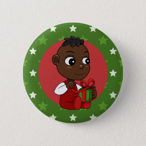 Christmas baby cartoon pinback button