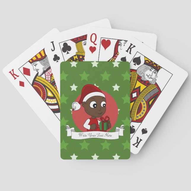 Christmas baby cartoon poker cards (Back)