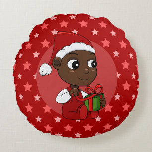 Christmas baby cartoon round pillow