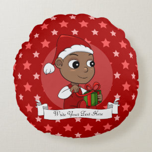 Christmas baby cartoon round pillow