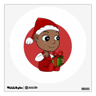 Christmas baby cartoon wall decal