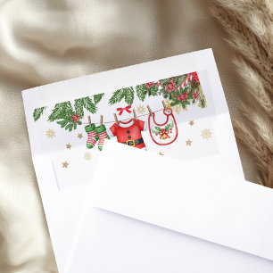 Christmas Baby Clothes Line Envelope Liner