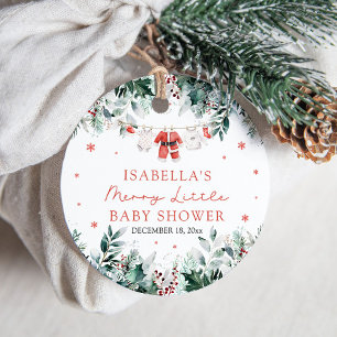 Christmas Baby Clothes Merry Little Baby Shower Favor Tags