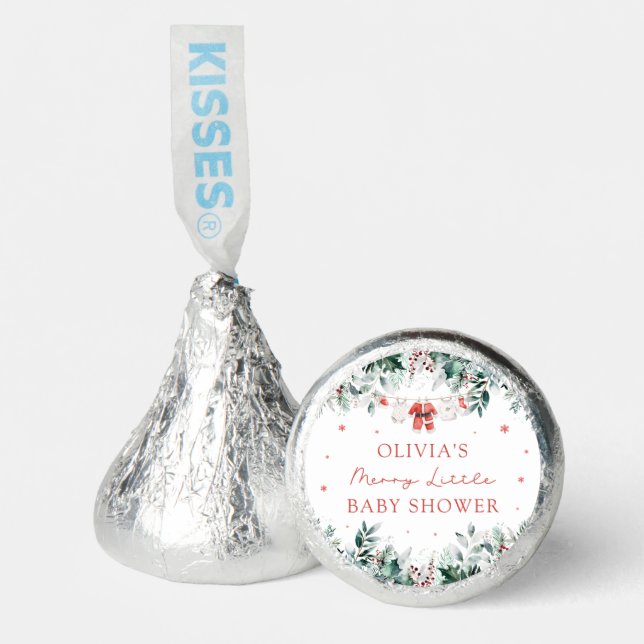Christmas Baby Clothes Merry Little Baby Shower Hershey®'s Kisses® (Front)