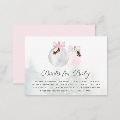 Christmas Baby Girl Books for Baby Enclosure Card