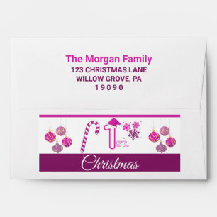 Christmas Baby Girl "My 1st Christmas" Envelopes. Envelope