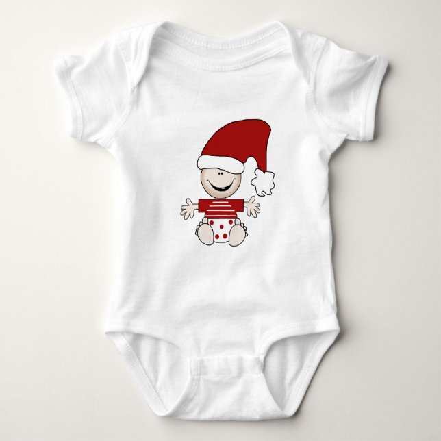 Christmas Baby in Stocking Cap Tshirts and Gifts (Front)