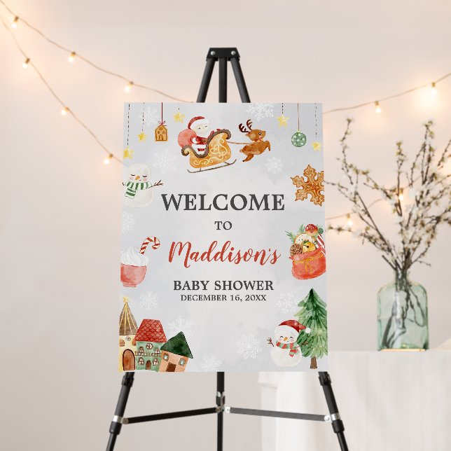 Christmas Baby It's Cold Outside Welcome Sign (In Situ (Stand))
