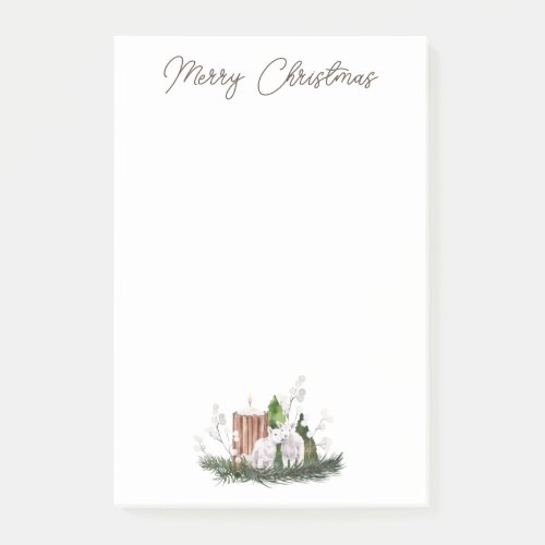 Christmas Baby Lamb Candle Pine Post_it Notes