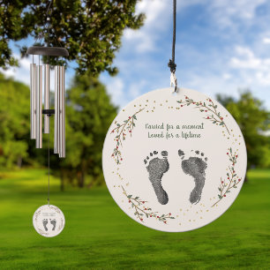 Christmas Baby Memory Custom Your Baby Foot Prints Wind Chime
