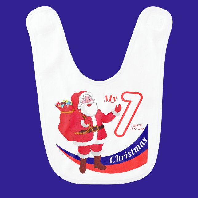 Christmas Baby "My 1st Christmas" Baby Bib (Creator Uploaded)