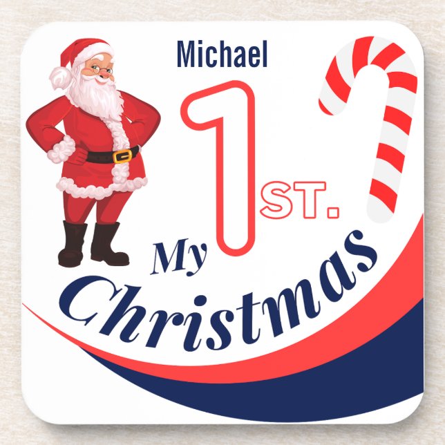  Christmas Baby "My 1st Christmas" Beverage Coaster (Front)