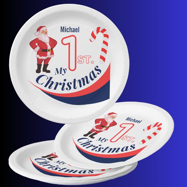  Christmas Baby "My 1st Christmas" Paper Plates (Creator Uploaded)