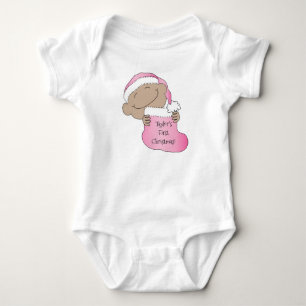 Christmas Baby of Color Pink Cap Bodysuit