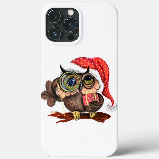 Christmas Baby Owl with Gift Case-Mate iPhone Case (Back)