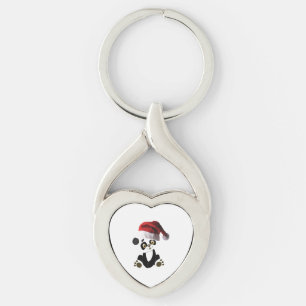 Christmas Baby Panda Keychain