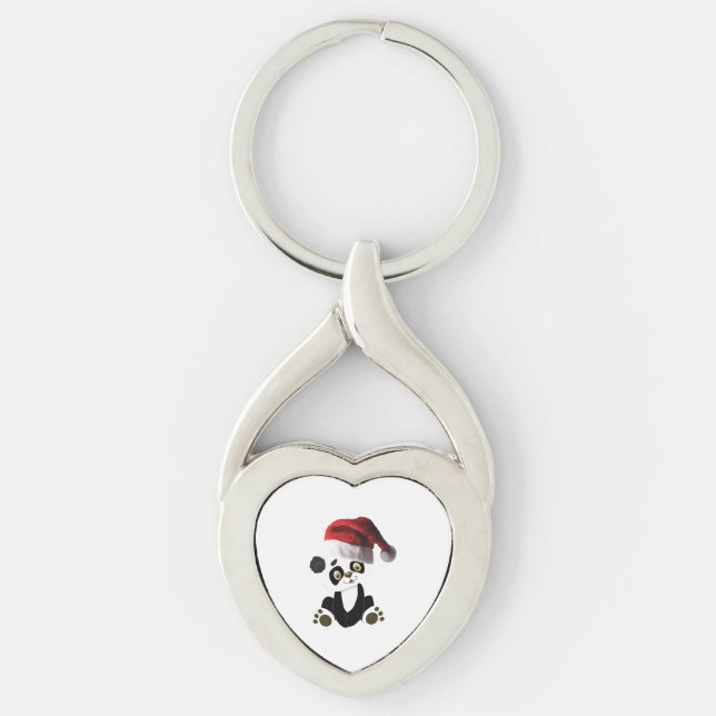 Christmas Baby Panda Keychain (Front)