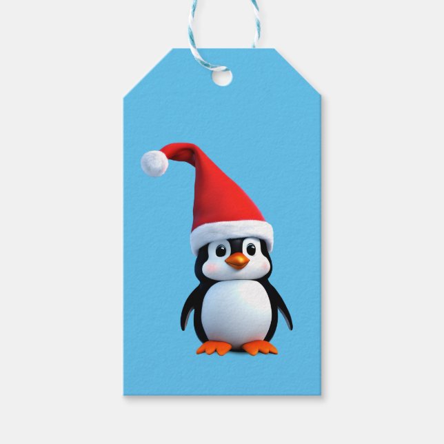 Christmas baby Penguin Gift Tags (Front)