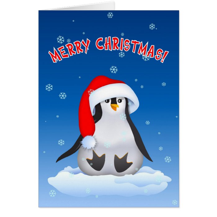 Christmas Baby Penguin Greeting Cards