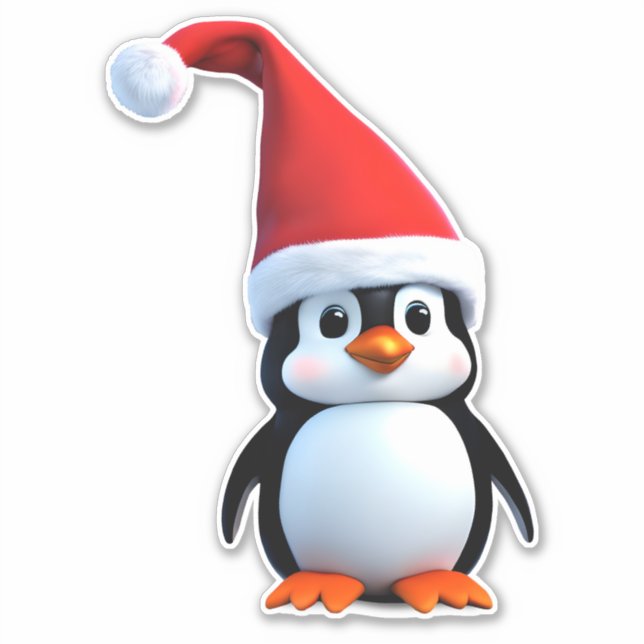 Christmas baby Penguin Sticker (Front)