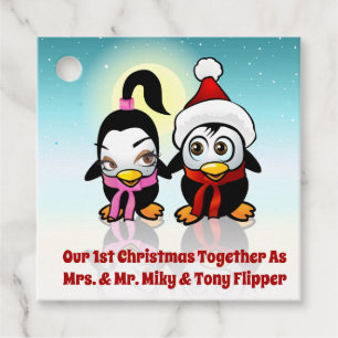 Christmas Baby Penguins Favor Tags