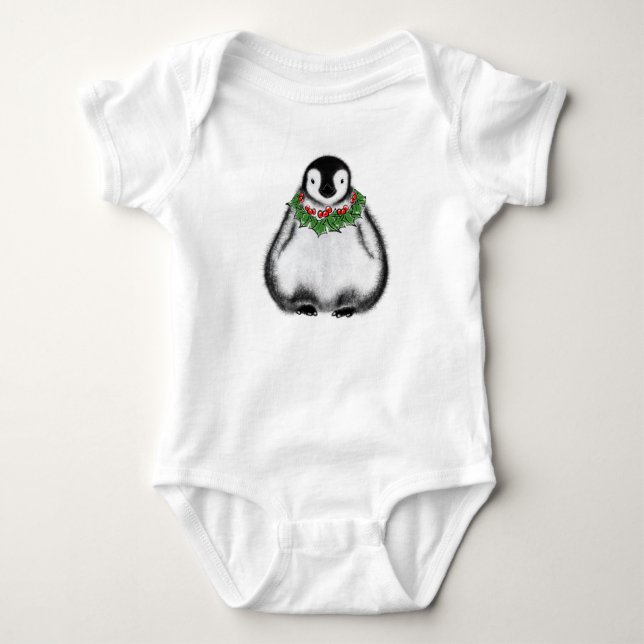 Christmas baby penquin bodysuit (Front)