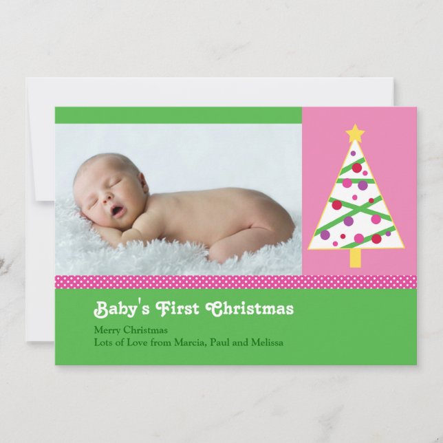 Christmas Baby Photo Card (Front)