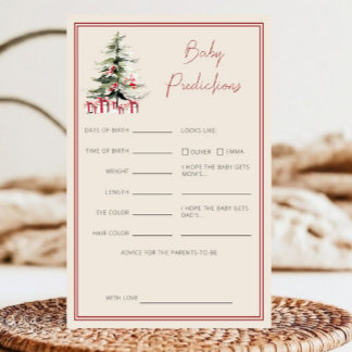 Christmas Baby Predictions Winter Shower Game