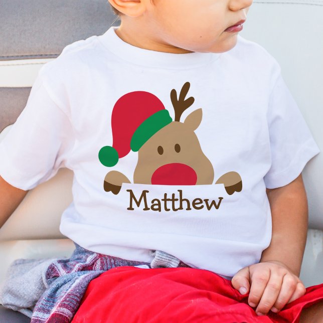 Christmas Baby Reindeer Personalized Kid T-Shirt (Creator Uploaded)