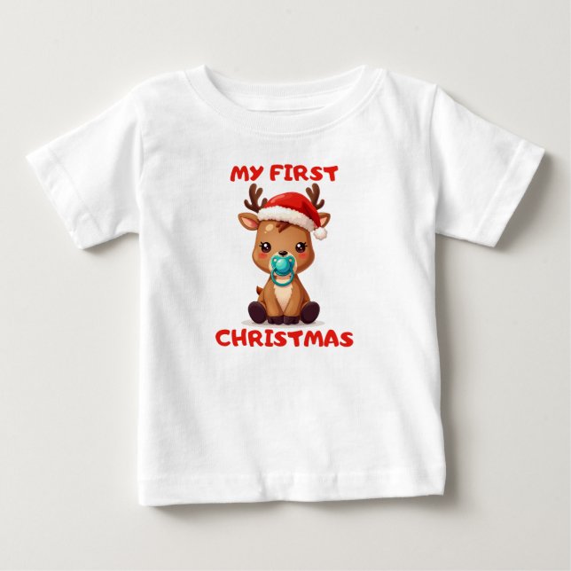 Christmas Baby Rentier - My first Christmas T-Shirt (Front)