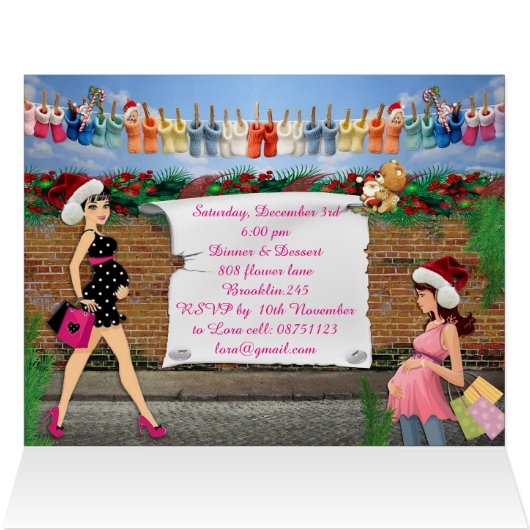 Christmas Baby Shower (Inside Horizontal (Top))