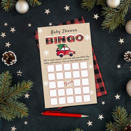 Christmas Baby Shower Bingo Game