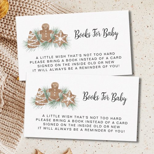 Christmas Baby Shower Book Request Enclosure Card