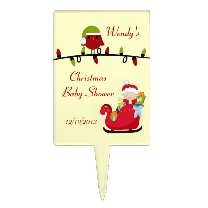 Christmas Baby Shower Cake Topper