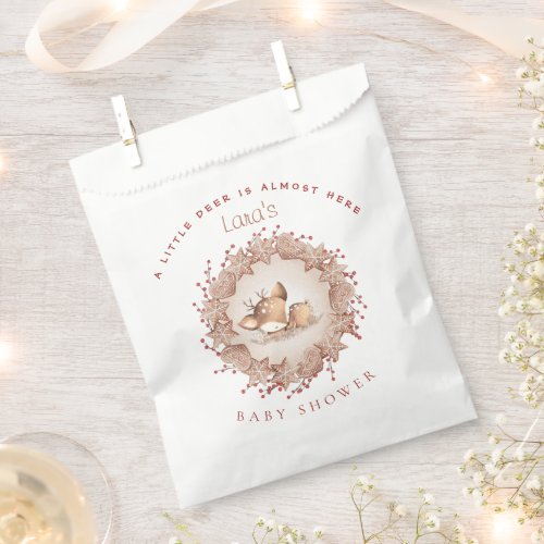 Christmas Baby Shower Deer Paper Favor Bag