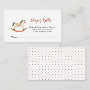 Christmas Baby shower Diaper Raffle Enclosure Card