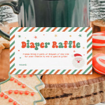 Christmas Baby Shower Diaper Raffle