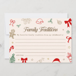 Christmas Baby Shower Family Traditions Game Card
