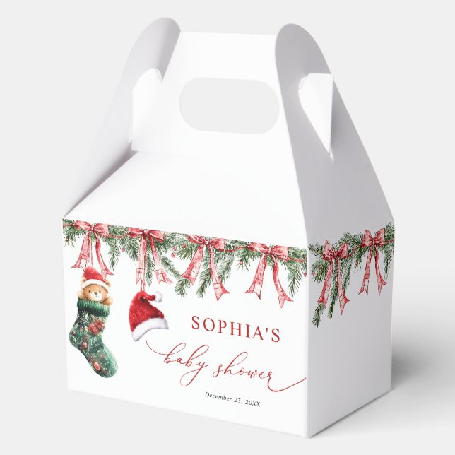 Christmas Baby Shower Favor Boxes (Front)