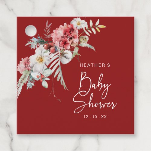 Christmas Baby Shower Favor Tags