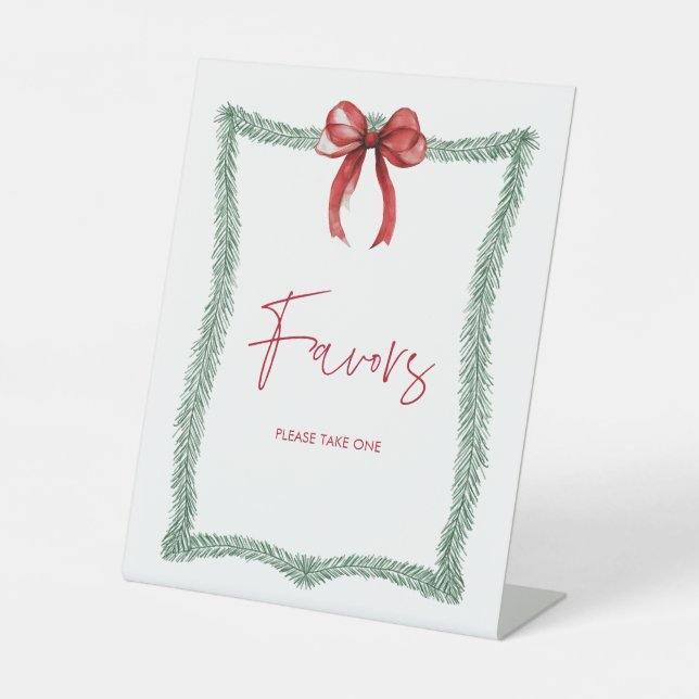 Christmas Baby Shower Favors Sign (Front)
