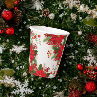 Christmas baby shower festive paper cups