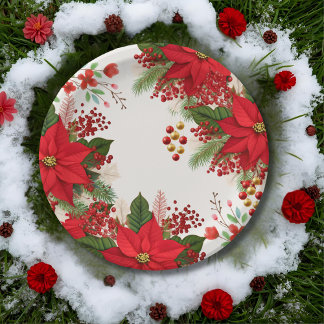 Christmas baby shower festive paper plates