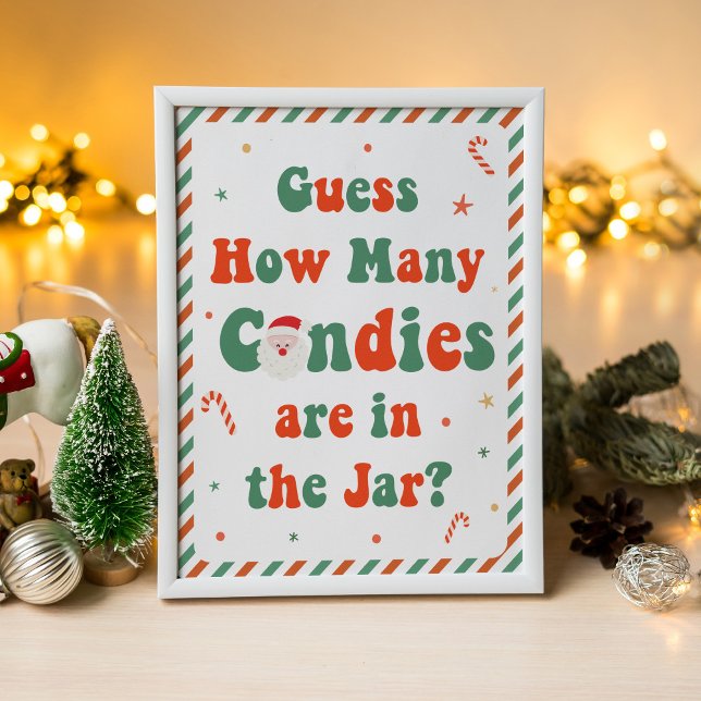 Christmas Baby Shower Guess How Many Candies Poster (Creator Uploaded)