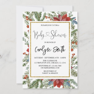 Christmas Baby Shower Invitation