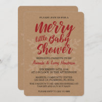 Christmas Baby Shower Invitation